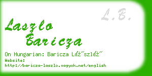 laszlo baricza business card